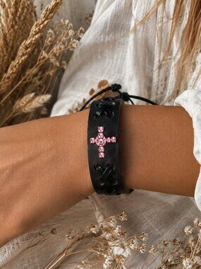 Handmade Leather Bracelet Adjustable Boho Nature Artisan Jewelry Canada NWT